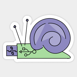 USB Snail Sticker